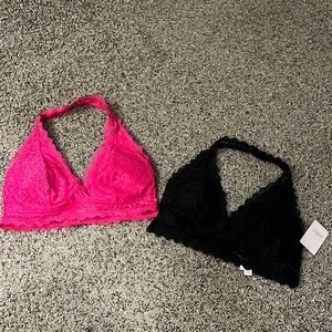 2 Auden Lacey bralettes size medium both new,  one NWT
